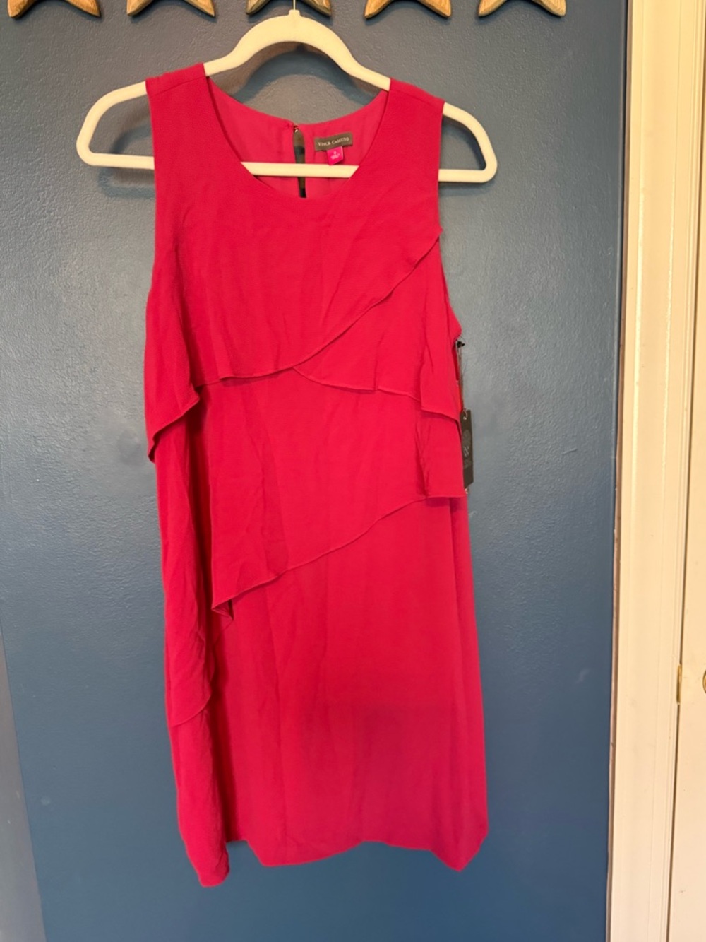 Vince Camuto Hot Pink  Midi Dress Size 8